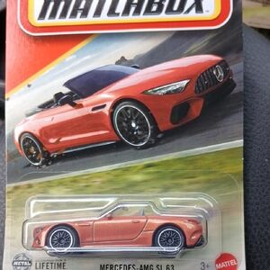 Mercedes-AMG SL 63 Convertible Matchbox Car - Metallic Orange